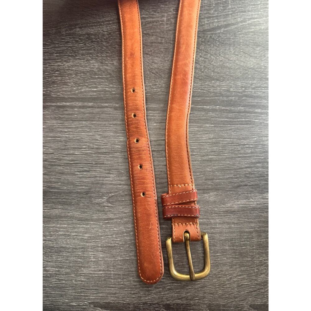 Authentic Vintage Coach British Tan Leather Sz 38 Solid Brass Hardware - Picture 5 of 8